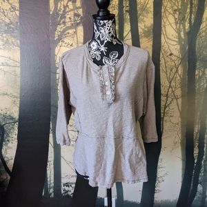 Gray Tan Weekend Blouse